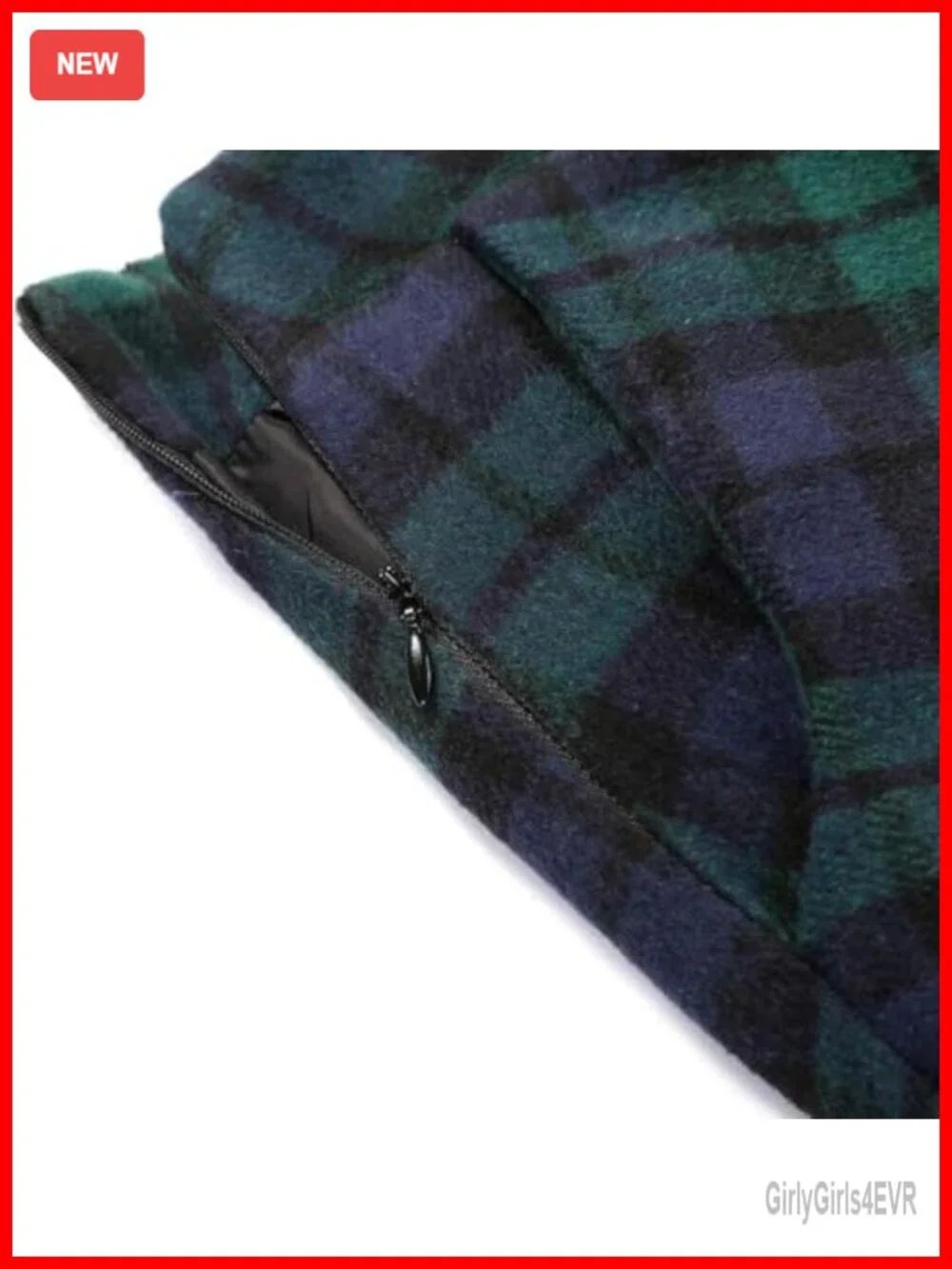 Women's Long Plaid High Waist A-Line Pleated Tartan Midi Skirt